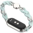 Kobieca bransoleta do Xiaomi Smart Band 10 / 9 / 8, niebieska / srebrna