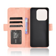 Etui z klapką do Xiaomi Redmi Note 14 4G, Card Slot, różowe