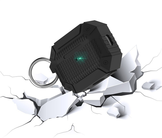 Etui ochronne do AirPods Pro 3 z karabińczykiem - czarne