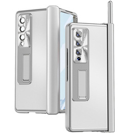 Etui ze szkłem do Samsung Galaxy Z Fold 4 5G, Premium Alloy, Silver