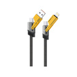 XO Kabel NB283 4w1 USB-C - Lightning + USB + USB-C 60W 1,0m, żółty