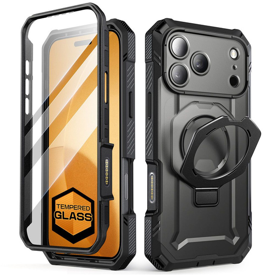Etui Supcase do iPhone 17 Pro Max, Unicorn Beetle Grip Pro Mag, Black