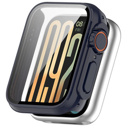 2w1 Etui + Szkło Hartowane do Xiaomi Smart Band 9 Pro, Niebieskie