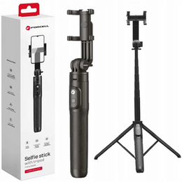 FORCELL Uchwyt F-GRIP S150XL Selfie Stick Tripod + Pilot Bluetooth, czarny