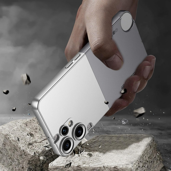 Etui do CMF Nothing Phone 2 Pro – kontrastowa obudowa z pełną ochroną - srebrne / szare