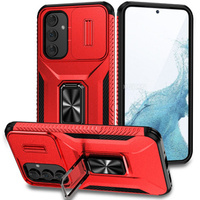 Etui do Samsung Galaxy A54 5G, pancerne Slide Ring, czerwone