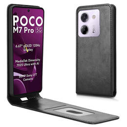 Etui z klapką do Xiaomi Poco M7 Pro 5G, Flip, czarne