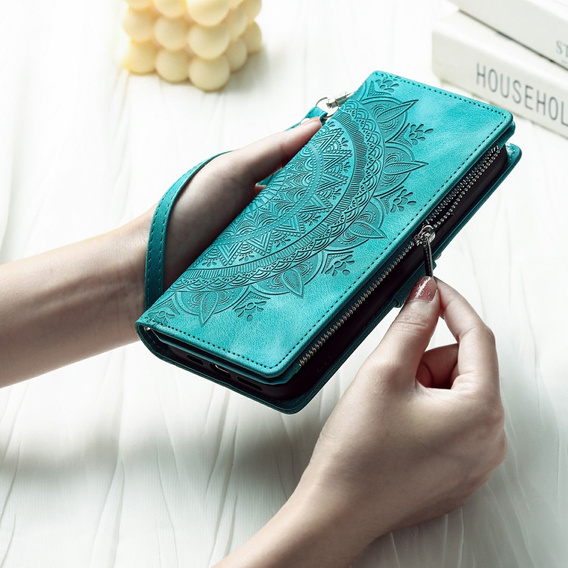 Etui z klapką do Xiaomi Redmi Note 13 Pro 4G / Xiaomi Redmi Note 14S / Xiaomi Poco M6 Pro 4G, Mandala, zielone