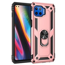 Etui pancerne do Motorola Moto G 5G Plus, Nox Case Ring, różowe rose gold
