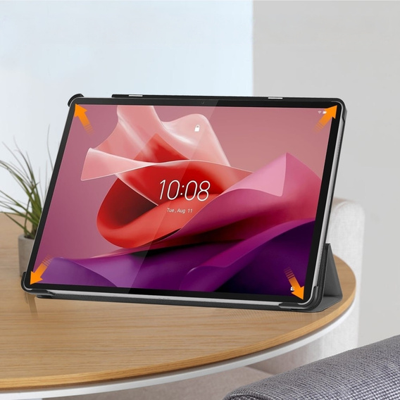 Etui do Lenovo Tab P12, Trójdzielne z miejscem na rysik, Szare