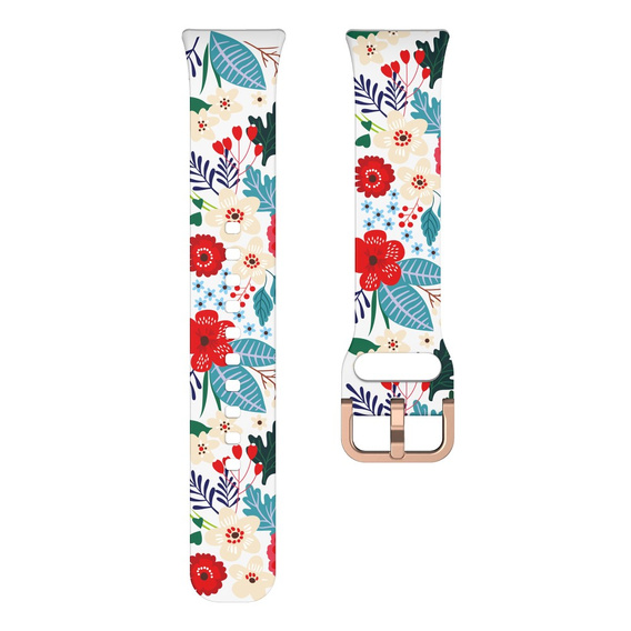 Pasek Silikonowy do Samsung Galaxy Fit 3, Flowers