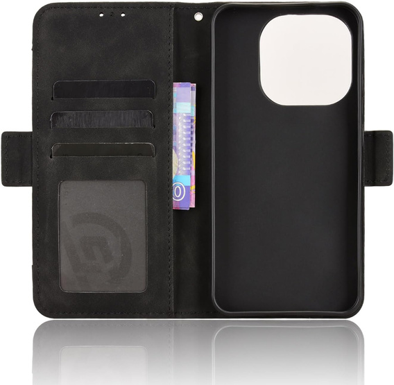 Etui z klapką do Xiaomi 15T, Card Slot, czarne
