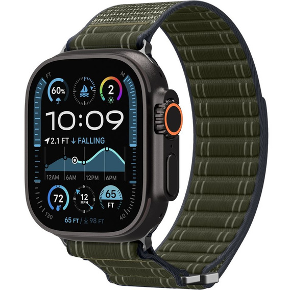 Pasek Spigen WBF0 Band do Apple Watch 1/2/3/4/5/6/7/8/9/10/11/SE/Ultra 1/2/3 42/44/45/46/49mm – Zielony