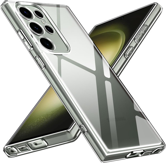 Etui do Samsung Galaxy S23 Ultra, Premium Armor Slim, przezroczyste + Szkło