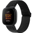 Pasek Nylonowy do Fitbit Versa 3/Versa 4, Czarny