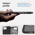 Etui Spigen do iPhone 16E, Enzo Aramid MagSafe, carbon czarne + Szkło Hartowane 9H