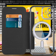 Etui z klapką do iPhone 12, RFID Wallet MagSafe z ochroną aparatu, czarne