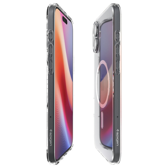 Etui Spigen do iPhone 16, Liquid Crystal Mag, przezroczyste + Szkło Hartowane 9H