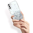Etui do Samsung Galaxy S22 5G, Glittery, srebrne