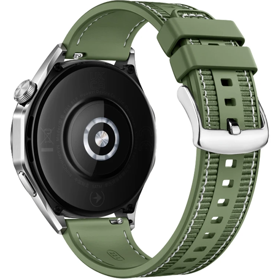 Pasek silikonowo nylonowy Uniwersalny 22mm, Zielony