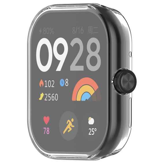 2w1 Etui z Osłoną na ekran do Xiaomi Redmi Watch 4, Przezroczyste