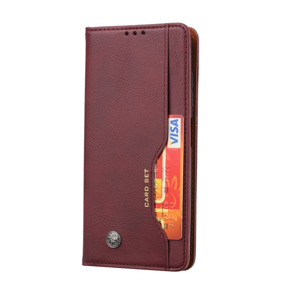 Etui Wallet do Poco X3 NFC / Poco X3 Pro, Card Set, Wine Red