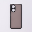 Etui silikonowe do Oppo A78 5G, z ochroną aparatu, przezroczyste / czarne