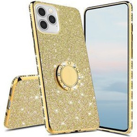 Etui do iPhone 12 Pro Max, Bling brokat, Złote