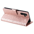 Etui z klapką do Samsung Galaxy A15, Mandala Flower, różowe rose gold + szkło 9H
