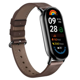 Pasek Skórzany do Xiaomi Smart Band 10 / 9 / 8, Brązowy