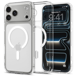 OUTLET Etui Spigen do iPhone 17 Pro, Ultra Hybrid MagSafe, Clear / White