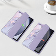 Stylowe etui do Samsung Galaxy Tab A9 – Smartcase Hybrid Marble fioletowe