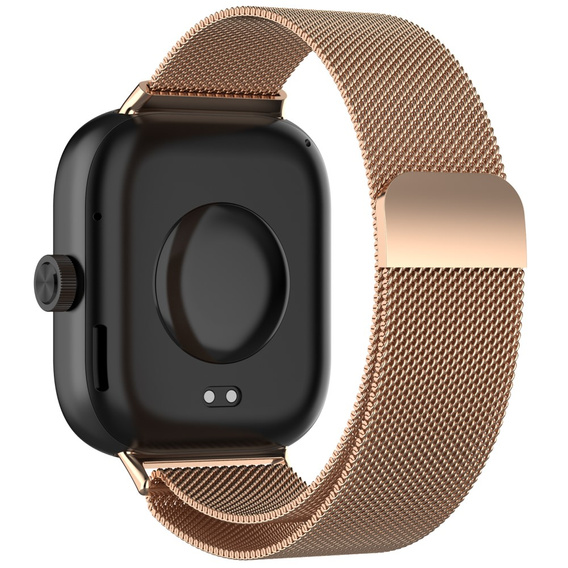 Pasek Bransoleta Milanese do Xiaomi Redmi Watch 4 / Xiaomi Smart Band 8 Pro / Xiaomi Smart Band 9 Pro, Różowa Rose Gold