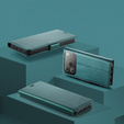 Etui do iPhone 17 Pro Max, ERBORD Glossy Litchi, portfel z klapką, zielone