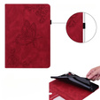 Etui do Lenovo Tab M9, Wallet Pen Slot, butterflies, czerwone