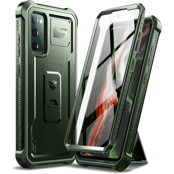 Etui pancerne do Samsung Galaxy S20 FE, Dexnor Full Body, zielone