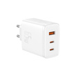 Baseus Cube Pro – uniwersalna ładowarka 65 W (2× USB‑C + 1× USB‑A), biała
