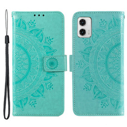 Etui z klapką do Motorola Moto G73 5G, Mandala, zielone