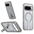 Etui do Google Pixel 10 Pro XL, Fusion Hybrid, do MagSafe, z podstawką, szare