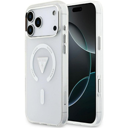 Etui GUESS do iPhone 17 Pro, IML Gradient Case With Print Triangle Logo, do MagSafe, przezroczyste