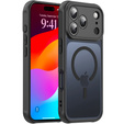 Etui do iPhone 17 Pro Max, do MagSafe, matowe z ochroną aparatów, czarne