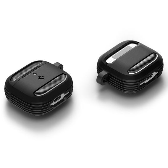 Etui SPIGEN na Słuchawki Airpods 4 2024, Rugged Armor, czarne