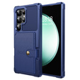 Etui do Samsung Galaxy S24 Ultra Card Holder Kickstand, Card Holder Kickstand, niebieskie