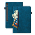 Etui do Samsung Galaxy Tab S10 FE+ Plus, Classic, z miejscem na rysik, niebieskie