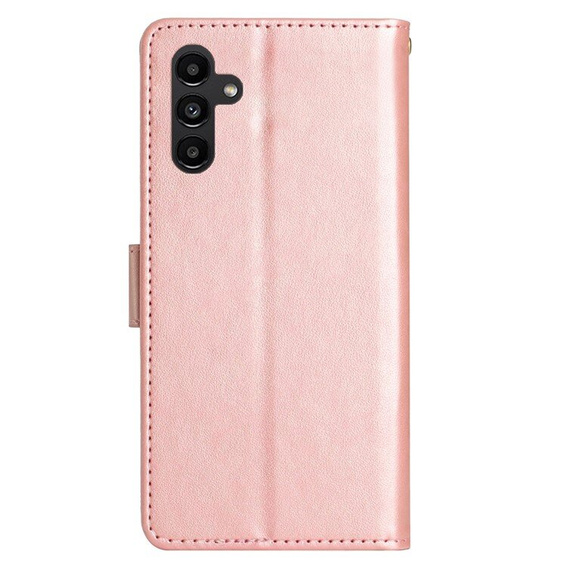 Etui z klapką do Samsung Galaxy A55 5G, Butterfly, różowe rose gold