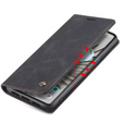 Etui CASEME do Google Pixel 7 Pro, Leather Wallet Case, czarne