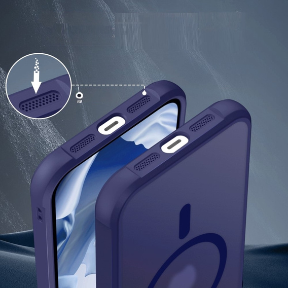 Etui Magnetyczne do Magsafe do iPhone 15 Plus, niebieskie