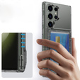 Etui do Samsung Galaxy S24 Ultra, Card Holder, przezroczyste / czarne