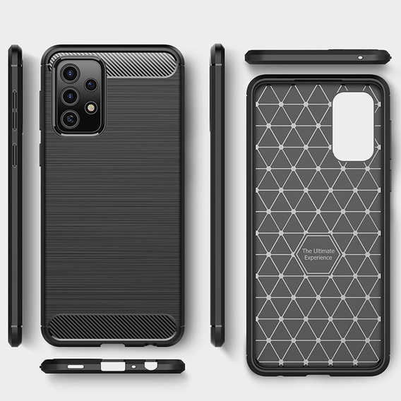Etui do Samsung Galaxy A13 4G, Karbon, czarne