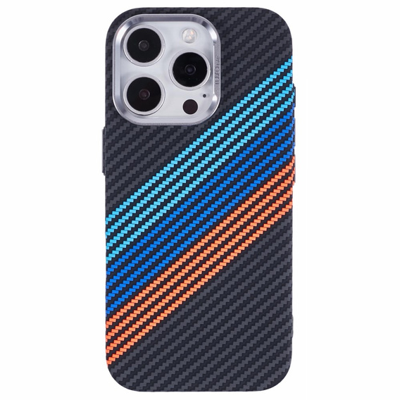 Etui do iPhone 16 Pro Max, Carbon Fiber MagSafe, granatowe